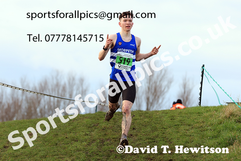 Mens under-20s 2024 NECAA Cross Country Champs., Temple Park, South Shields. Photo: David T. Hewitson/Sports for All Pics